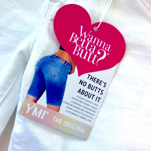 NWT Betta Butt White Cuffed Bermuda Shorts Size 1 - Picture 1 of 6